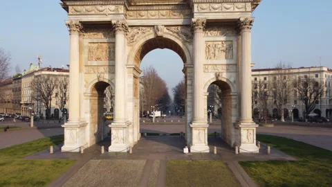 Arco Della Pace, Milano. Arch Of Peace, Milan. Stock Footage 240412529