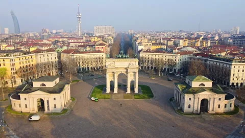 Arco Della Pace, Milano. Arch Of Peace, Milan. Stock Footage 240412581