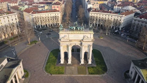 Arco Della Pace, Milano. Arch Of Peace, Milan. Stock Footage 240412652