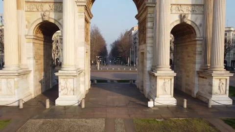 Arco Della Pace, Milano. Arch Of Peace, Milan. Stock Footage 240412687