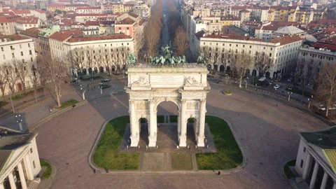 Arco Della Pace, Milano. Arch Of Peace, Milan. Stock Footage 240412715