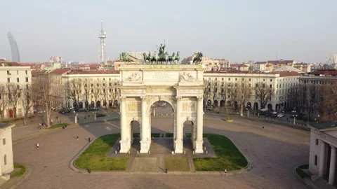 Arco Della Pace, Milano. Arch Of Peace, Milan. Stock Footage 240412780