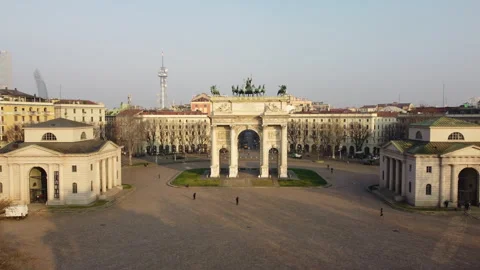 Arco Della Pace, Milano. Arch Of Peace, Milan. Stock Footage 240412835