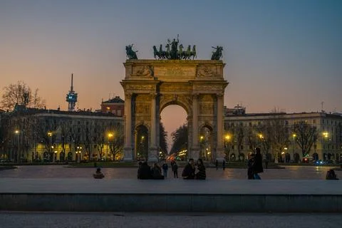 Arco Della Pace, Milano. Arch Of Peace, Milan. Stock Photos