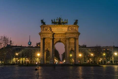 Arco Della Pace, Milano. Arch Of Peace, Milan. Stock Photos