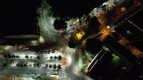 Arcos da Lapa - Rio de Janeiro - Brazil - Drone - Zenith Plane Stock Footage 172239637