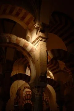 Arcos de la Catedral de Córdoba en Andalucía Stock Photos