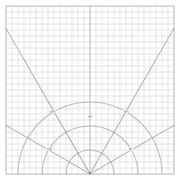 Arcs Diverging From Single Point, Divided By Lines 库存插图