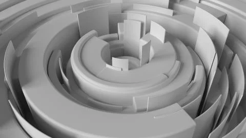 Arcs randomly rotated with different height Stock Illustration