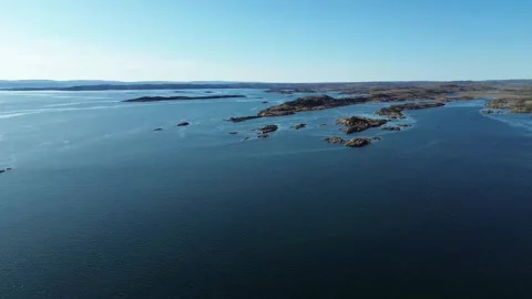 Arctic Bay Islands Aerial Islets Off Sylvia Grinnell River Outflow Stock Footage 344279953