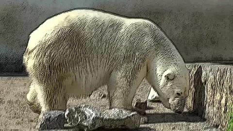 Arctic bear on the move Video stock 239954651