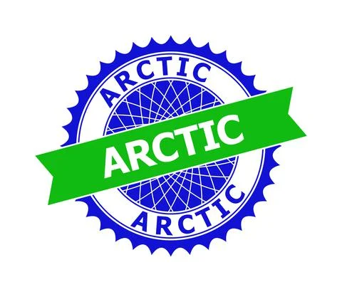 ARCTIC Bicolor Clean Rosette Template for Stamp Seals Stock Illustration