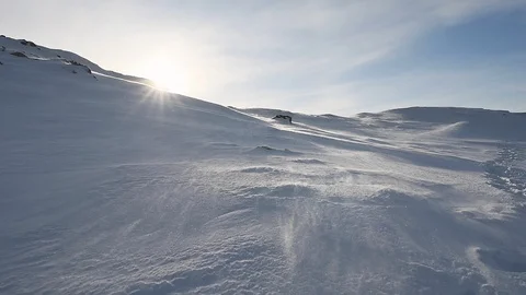 Arctic Blizzard. Blowing Wind. Snow Drift. Antarctic wind. Vídeo Stock 118852074