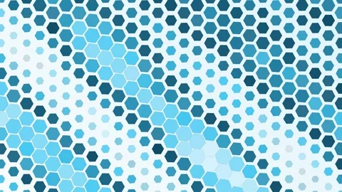 Arctic Cells - Abstract Hex Pulse Loop 4K Stock Footage 348022146