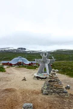 Arctic Circle in Norway Stock Photos