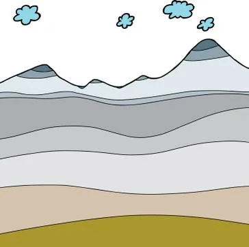 Arctic climate cross-section Stock Illustration
