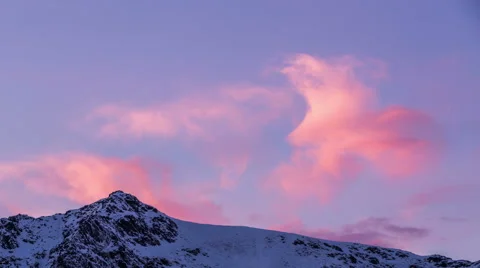 Arctic Cloudscape mountains Stock Footage 47577215