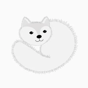 Arctic Fox Stock Illustration