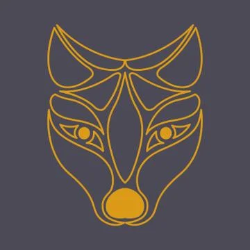 Arctic fox logo vector Stock Illustration