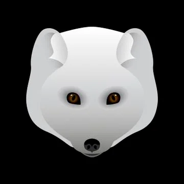 Arctic fox. Portrait, head. Predatory animal of the north. Stock Illustration