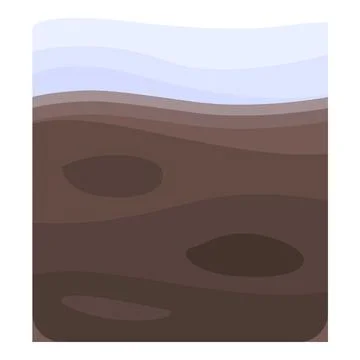 Arctic ground icon cartoon vector. Game ui Stock Illustration