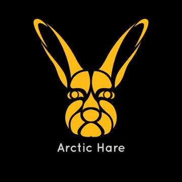 Arctic hare logo vector Stock Illustration