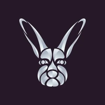 Arctic hare logo vector Stock Illustration