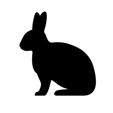 Arctic hare silhouette Stock Illustration