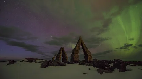 The Arctic Henge Stock Footage 86316783