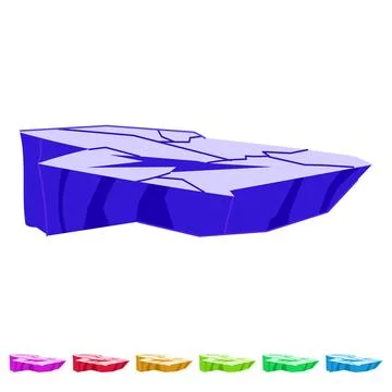 Arctic ice crack vector cartoon graphic Stock Illustration