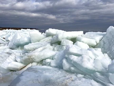 Arctic Ice Fields Panorama Stock Photos