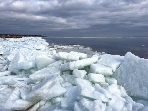 Arctic Ice Fields Panorama Stock Photos