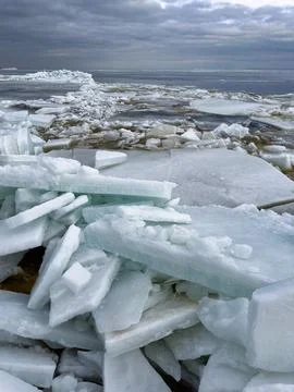 Arctic Ice Fields Panorama Stock Photos