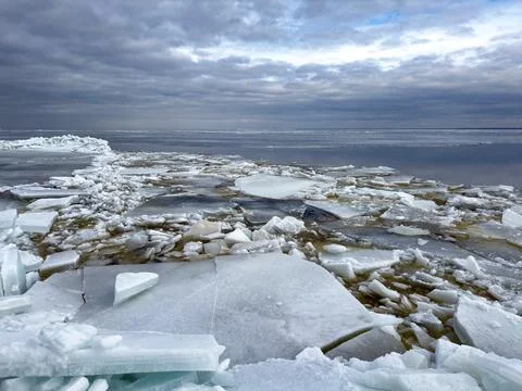 Arctic Ice Fields Panorama Stock Photos