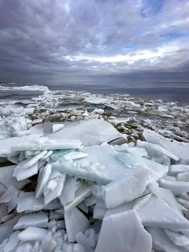 Arctic Ice Fields Panorama Stock Photos