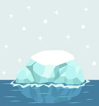 Arctic ice floe background vector illustration Stock Illustration