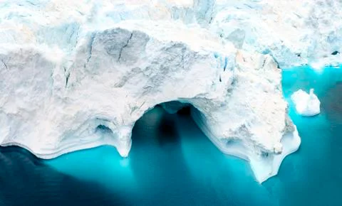 Arctic Icebergs in Greenland on the Arctic Ocean Stock Photos