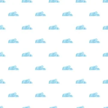 Arctic icebergs seamless pattern creating winter background Stock Illustration