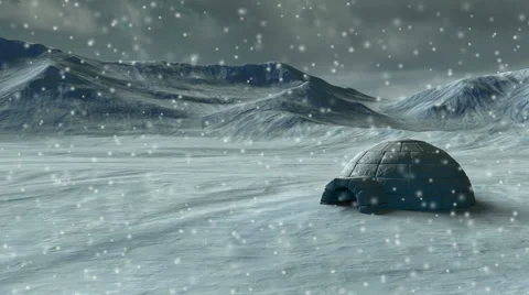 Arctic Igloo  - 4K Resolution Ultra HD Stock Footage 45870763