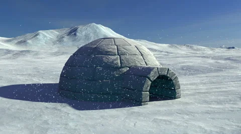 Arctic Igloo Stock Footage 45870324