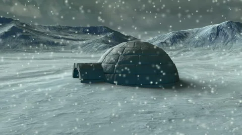 Arctic Igloo Stock Footage 45870563