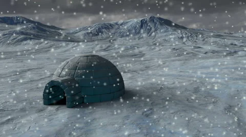 Arctic Igloo Stock Footage 45882757