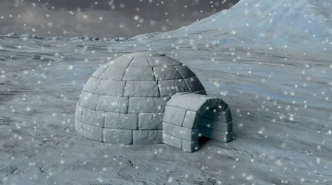 Arctic Igloo Stock Footage 45883601