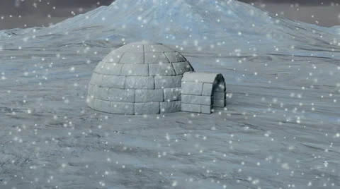 Arctic Igloo Stock Footage 45883865
