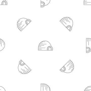 Arctic igloo pattern seamless Illustrazione stock