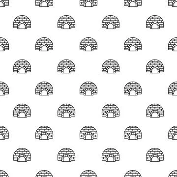 Arctic igloo pattern seamless Illustrazione stock