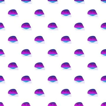 Arctic landscape pattern with abstract mountains and auroras 스톡 일러스트