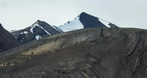 Arctic landscape in Svalbard during summer. Norway Stock Photos