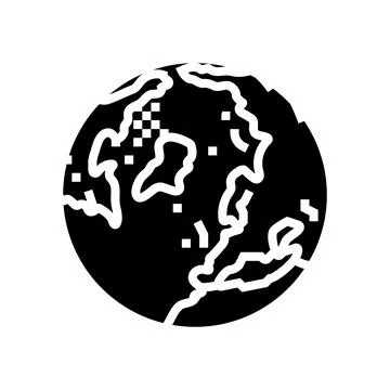 Arctic ocean map glyph icon vector illustration Stock Illustration