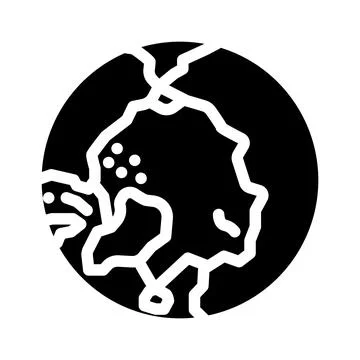 Arctic ocean map glyph icon vector illustration Stock Illustration